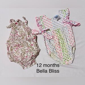 Bella Bliss Floral and Polka Dot Baby Rompers